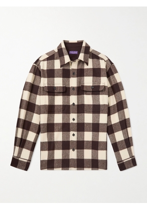 Ralph Lauren Purple Label - Gable Checked Wool Shirt - Men - Brown - S