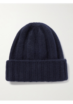 Beams Plus - Ribbed Cashmere Beanie - Men - Blue