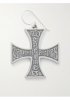 Enfants Riches Déprimés - Cross Logo-Detailed Sterling Silver Single Earring - Men - Silver