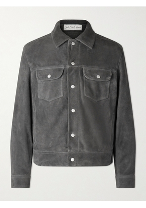 FRAME - Suede Trucker Jacket - Men - Gray - S