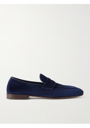 Brunello Cucinelli - Suede Penny Loafers - Men - Blue - EU 41