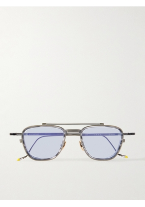 Jacques Marie Mage - Ayrton Senna 1992 D-Frame Beta Titanium and Tortoiseshell Acetate Sunglasses - Men - Gray