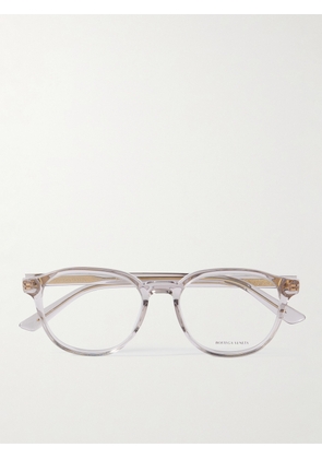 Bottega Veneta - Round-Frame Recycled-Acetate and Gold-Tone Optical Glasses - Men - Gray