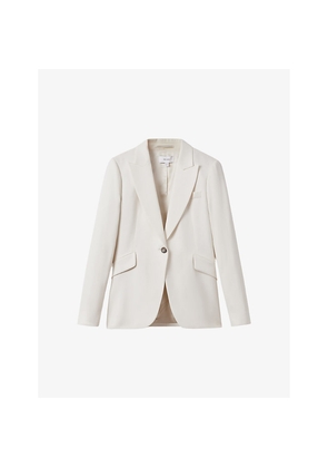 Womens Reiss Millie Peak-Lapel Single-Breasted Woven Blazer