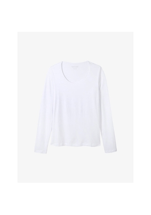 Womens The White Company Essential Double-Layer Cotton-Jersey T-Shirt