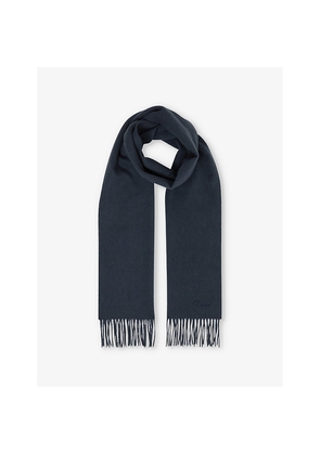 Mens Reiss Picton Fringed-Trim Wool and Cashmere-Blend Scarf