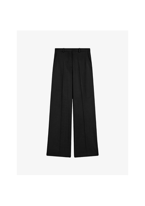 Womens Joseph Alana Wide-Leg Stretch-Wool Trousers