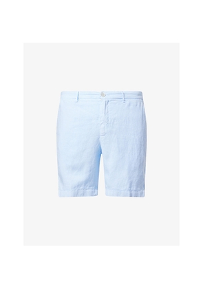 Mens 120% Lino Regular-Fit Two-Slip-Pockets Linen Shorts