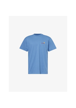 Mens Carhartt WIP American Script Embroidered Cotton T-Shirt
