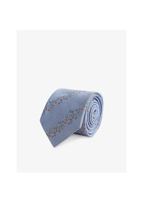 Mens Paul Smith Floral Wide-Blade Silk Tie