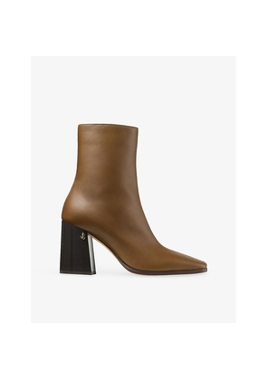 Womens Jimmy Choo Bryelle 85 Leather Heeled Ankle Boots