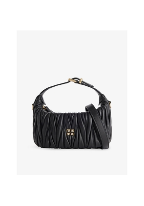 Womens Miu Miu Matelassé Leather Top Handle Bag