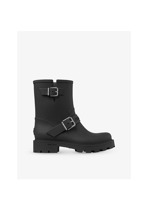 Womens Jimmy Choo Biker Rubber Rain Boots