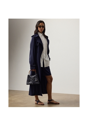 Alecia Wool-Blend Gabardine Trench Coat