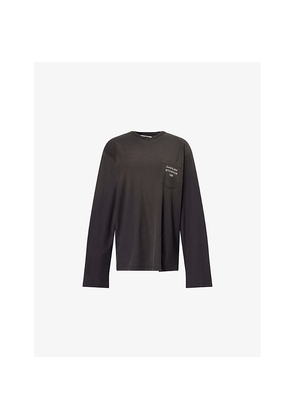 Womens Acne Studios Relaxed-Fit Logo-Print Cotton-Blend T-Shirt