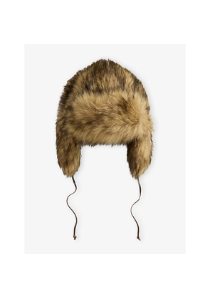 Womens Polo Ralph Lauren Earflap Faux-Fur Trapper Hat