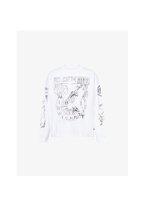 Mens Honor The Gift Night Skate Long-Sleeved Cotton T-Shirt