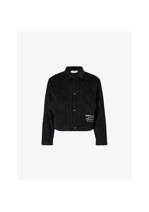 Mens Honor The Gift Stitched-Logo Cord Cotton Jacket