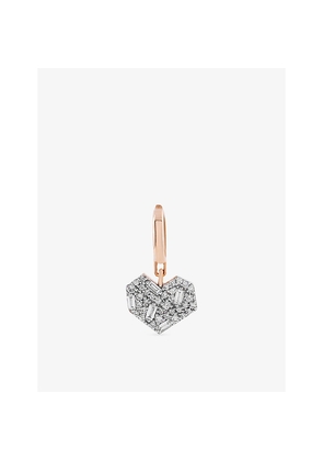 Kismet By Milka Mini Cherish 0.07ct Baguette-Diamond and 0.10ct Diamond Charm