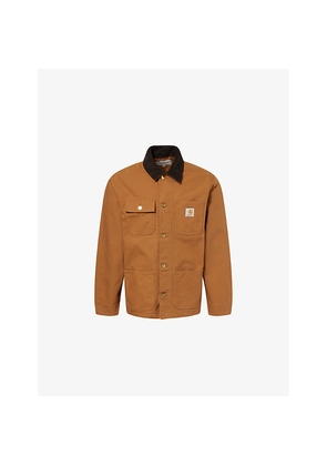 Mens Carhartt WIP Michigan Corduroy-Collar Cotton Coat