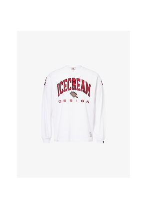 Mens Icecream Design Long-Sleeve Graphic Cotton-Jersey T-Shirt