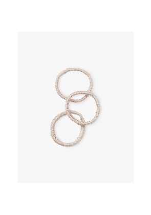 Womens The White Company Skinny Sleep Silk Scrunchies Set Of Three