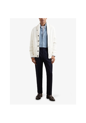 Mens Reiss Velma Cutaway-Collar Cotton Shirt