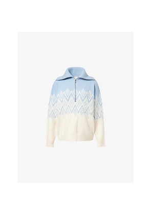 Womens Varley Hedda Fairisle Patterned Wool Blend Jumper