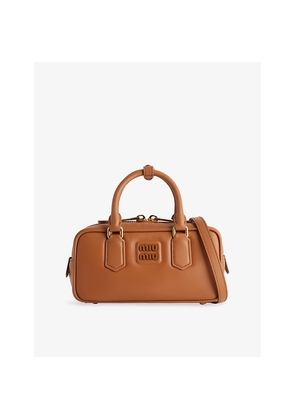 Womens Miu Miu Arcadie Leather Top Handle Bag