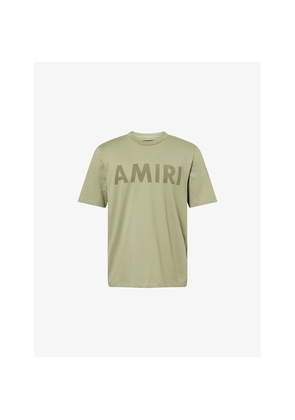 Mens Amiri Stencil Logo-Print Cotton-Jersey T-Shirt