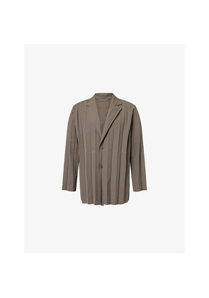 Mens Homme Plisse Issey Miyake Edge Ensemble Pleated Woven Jacket