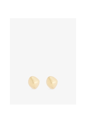 Womens Toteme Pebble 24ct Yellow-Gold Plated Brass Stud Earrings