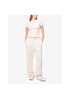 Womens The Couture Club Embossed-Branding Straight-Leg Cotton-Blend Jogging Bottoms