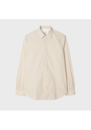 Paul Smith Slim-Fit Ecru Polka Dot Shirt White