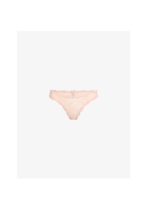 Womens Skims Dipped Stretch-Lace Thong