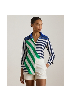 Classic Fit Striped Crepe Shirt