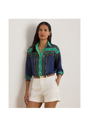 Relaxed Fit Belting & Polka-Dot Shirt