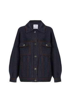 Barrie Oversized Cashmere-Denim Jacket - Moda Operandi