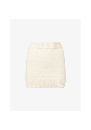 Womens The Couture Club Emblem Embroidered Knitted Mini Skirt