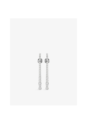 Womens Swarovski Matrix Rhodium-Plated and Zirconia Drop Earrings