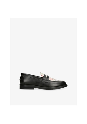 Mens Duke & Dexter Wilde Sketch Leather Loafers