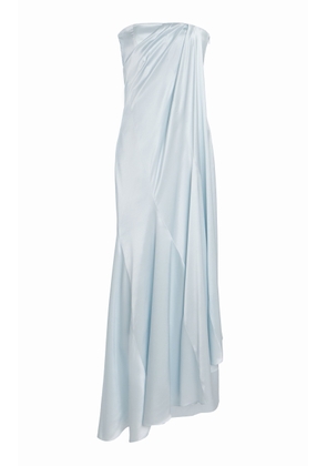 DELPOZO Exclusive Draped Silk-Satin Maxi Dress - Moda Operandi