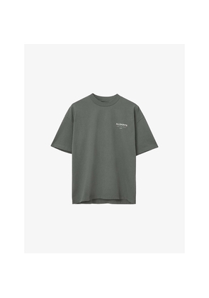 Mens Allsaints Underground Logo-Print Relaxed-Fit Cotton T-Shirt