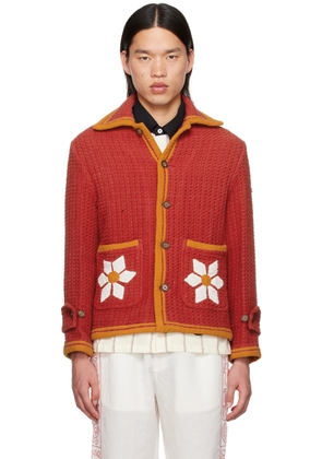 HARAGO Red Appliqué Jacket