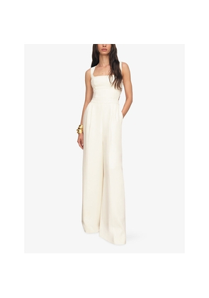 Womens Reiss Dion Wide-Leg Woven Jumpsuit