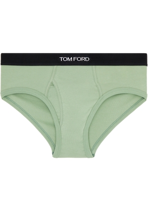 TOM FORD Green Cotton Briefs