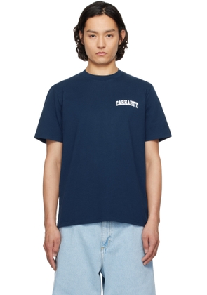 Carhartt Work In Progress Navy S/S University Script T-Shirt