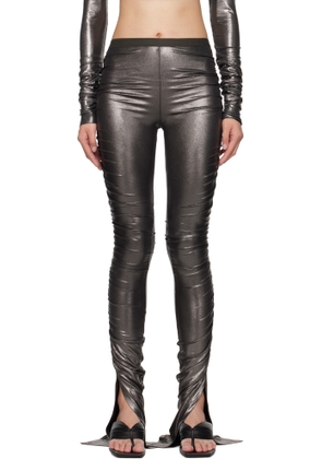 Rick Owens Lilies Gunmetal Hollywood Svita Leggings