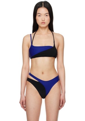 Ottolinger Black & Blue Layered Bikini Top