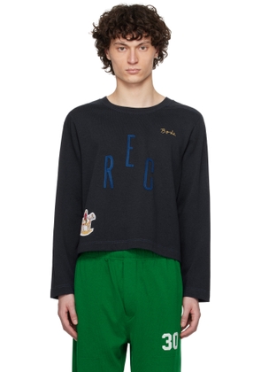 Bode Navy Rec Pullover Sweatshirt